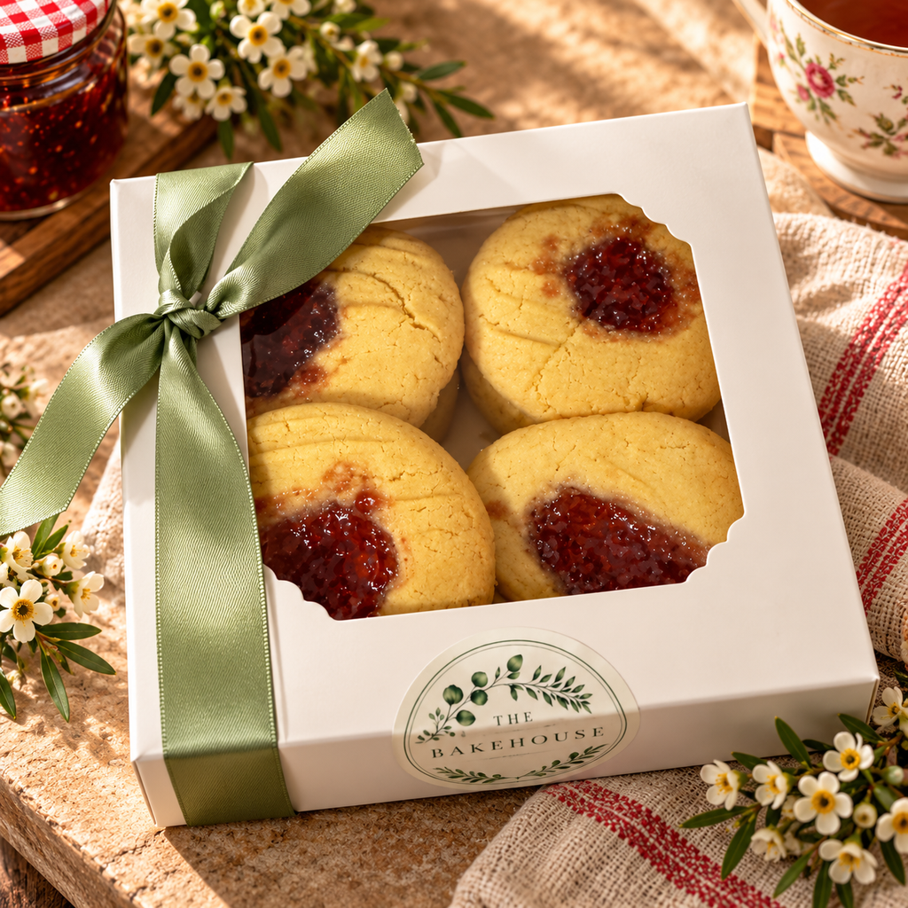 Homemade Strawberry Jam Drop Biscuits – Box of 8