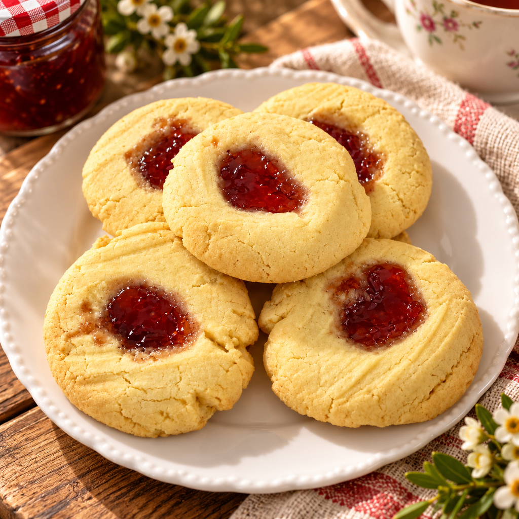 Homemade Strawberry Jam Drop Biscuits – Box of 8