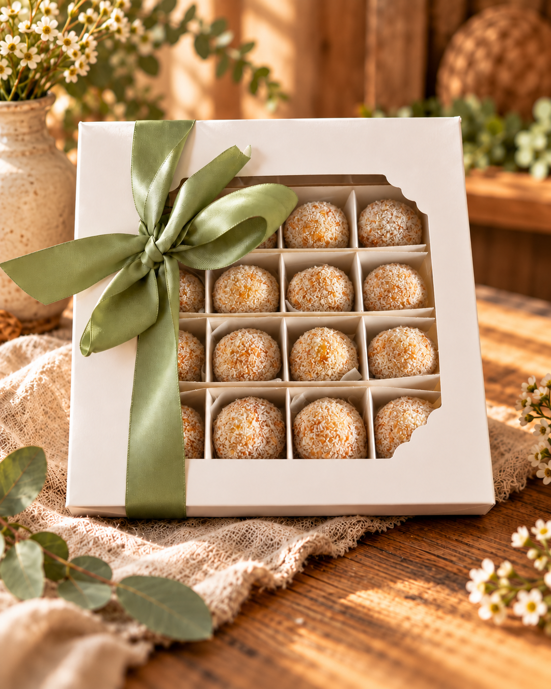 Homemade Apricot Balls – Box of 16 (PRE-ORDER)
