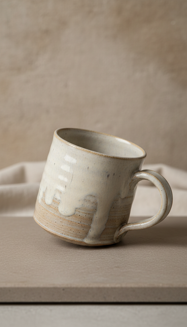 Hand-Thrown Ceramic Mug With Speckled Glaze