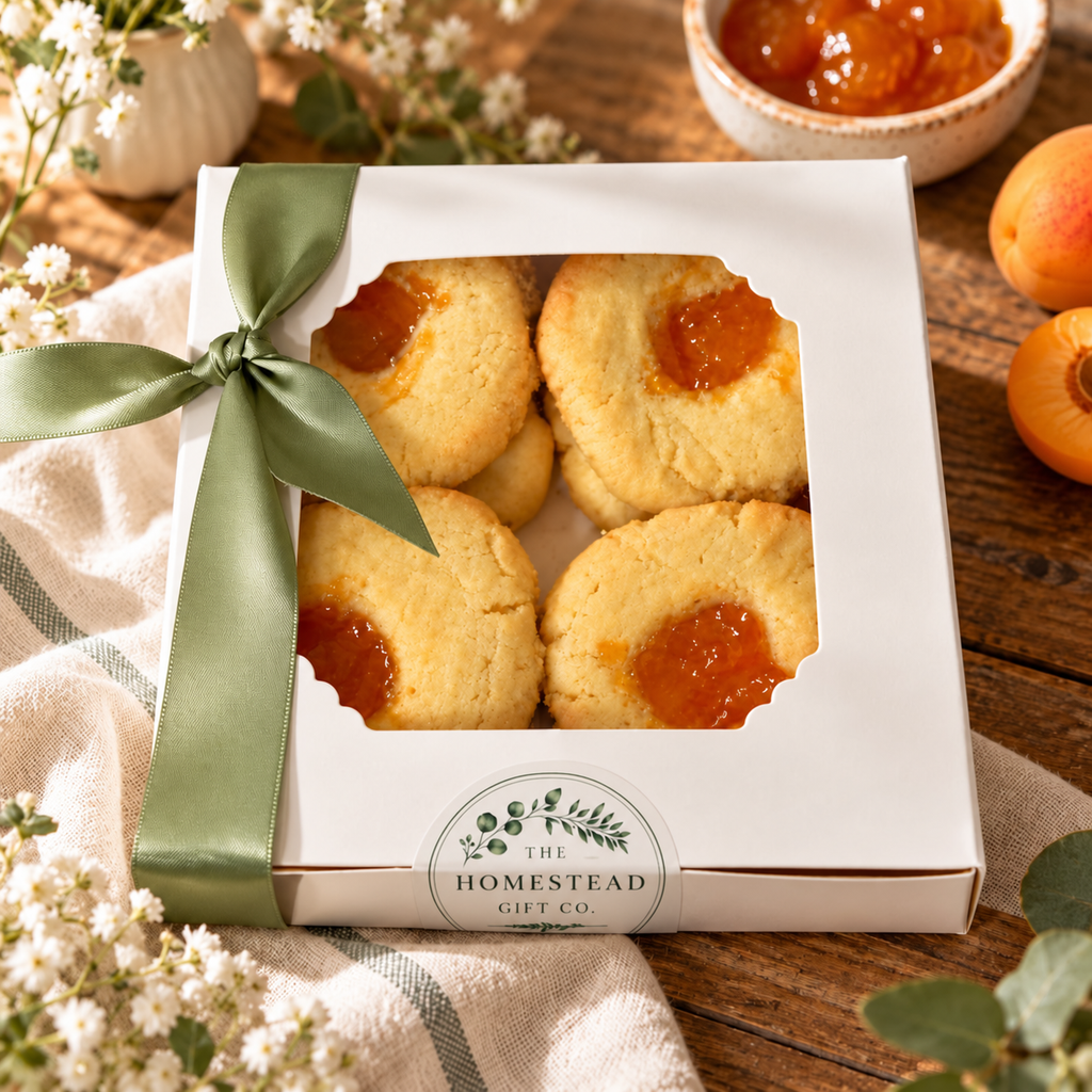Homemade Apricot Jam Drop Biscuits – Box of 8